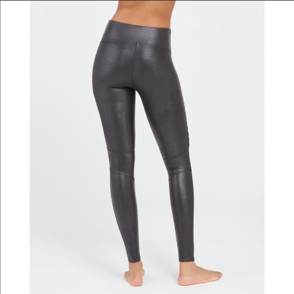 Spanx Faux Leather Moto Leggings - Picture 6 of 10